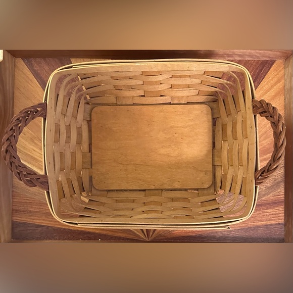 Longaberger Other - Longaberger basket hand woven in 2008 with leather woven handles